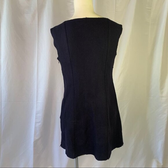 PHILOSOPHY DI ALBERTA FERRETTI BLUE NAVY MINI  DRESS SHORT SLEEVE BOHEMIAN DRESS - Picture 3 of 11